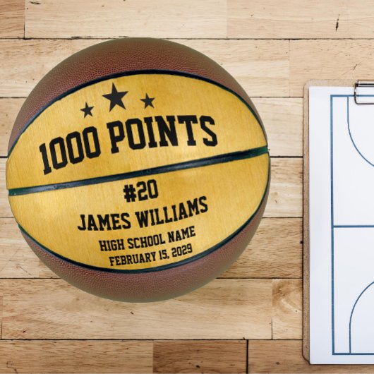 Gepersonaliseerde 1000 punten cadeau voor spelers basketbal
