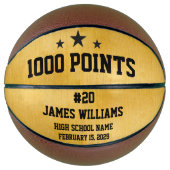 Gepersonaliseerde 1000 punten cadeau voor spelers basketbal (Voorkant)