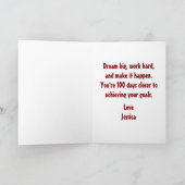 Gepersonaliseerde 100 dagen school kaart (Binnen)