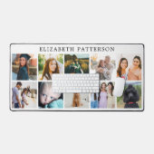 Gepersonaliseerde 10-foto Collage Afbeelding Desk Bureaumat (Keyboard & Muis)