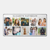 Gepersonaliseerde 10-foto Collage Afbeelding Desk Bureaumat (Voorkant)