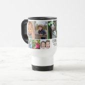 Gepersonaliseerde 10 foto collage familie is voor  reisbeker (Voorkant links)