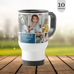 Gepersonaliseerde 10 foto collage familie Quote bl Reisbeker
