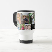 Gepersonaliseerde 10 Foto Collage Naam Familie Quo Reisbeker (Voorkant links)