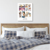 Gepersonaliseerde 10 foto- en tekstfamilie Collage Canvas Afdruk (Insitu (Slaapkamer))