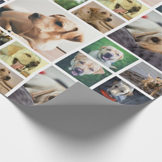 Gepersonaliseerde 10 Fotocollage Cadeaupapier (Hoek)