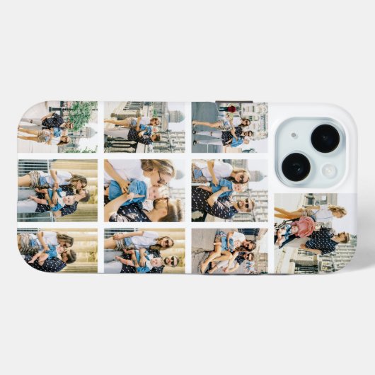 Gepersonaliseerde 10 Fotocollage Case-Mate iPhone Case (Achterkant (horizontaal))