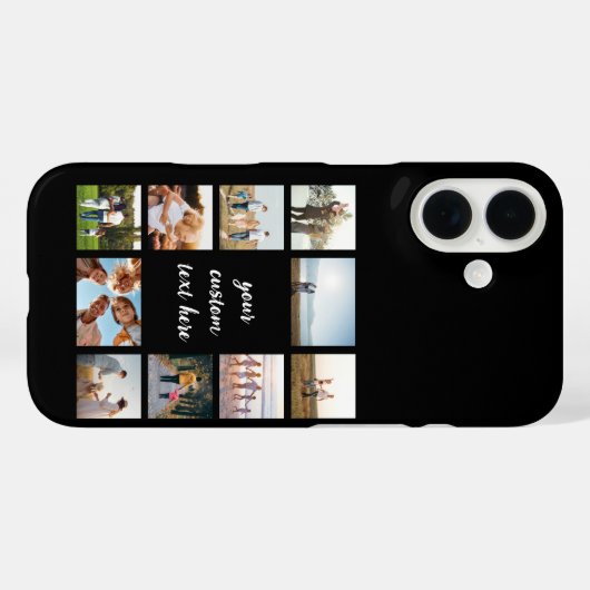 Gepersonaliseerde 10 Fotocollage Case-Mate iPhone Case (Achterkant (horizontaal))
