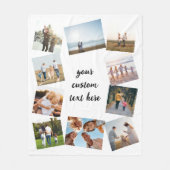 Gepersonaliseerde 10 Fotocollage Fleece Deken (Voorkant)