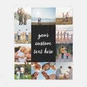 Gepersonaliseerde 10 Fotocollage Fleece Deken (Voorkant)