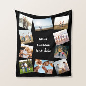 Gepersonaliseerde 10 Fotocollage Fleece Deken