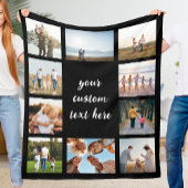 Gepersonaliseerde 10 Fotocollage Fleece Deken
