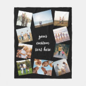 Gepersonaliseerde 10 Fotocollage Fleece Deken (Voorkant)