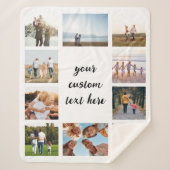 Gepersonaliseerde 10 Fotocollage Sherpa Deken (Voorkant)