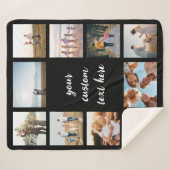 Gepersonaliseerde 10 Fotocollage Sherpa Deken (Voorkant (horizontaal))