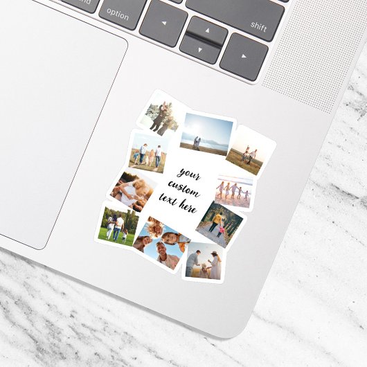 Gepersonaliseerde 10 Fotocollage Sticker