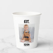 Gepersonaliseerde 10e 20e 30e 40e 50e 60 verjaarda papieren bekers (Achterkant)