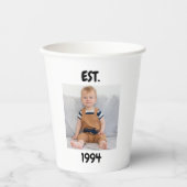 Gepersonaliseerde 10e 20e 30e 40e 50e 60 verjaarda papieren bekers (Voorkant)