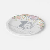 Gepersonaliseerde 10e bruiloft Jubileum Bloemen Papieren Bordje (Gekanteld)