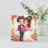 Gepersonaliseerde 10e bruiloft Jubileum uitnodigin Kaart (Staand voorkant)