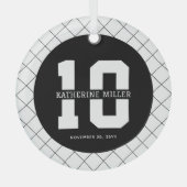 Gepersonaliseerde 10e verjaardag Modern en Elegant Glas Ornament (Voorkant)