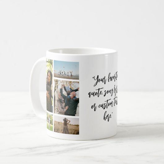 Gepersonaliseerde 11 Fotocollage Aangepaste offert Koffiemok (Voorkant links)