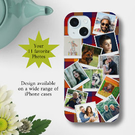 Gepersonaliseerde 11 Fotocollage Slim iPhone 15 Case