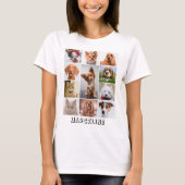 Gepersonaliseerde 11 Pet Photo Collage Grid met Te T-shirt (Voorkant)