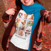 Gepersonaliseerde 11 Pet Photo Collage Grid met Te T-shirt