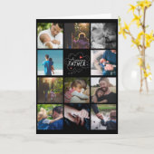 Gepersonaliseerde 11 Photo Collage Vaderdag Kaart (Gele Bloem)