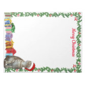 Gepersonaliseerde 11 x 8,5" Kerst Ginger Cat Notitieblok (Voorkant)