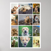 Gepersonaliseerde 12 foto collage poster (Voorkant)