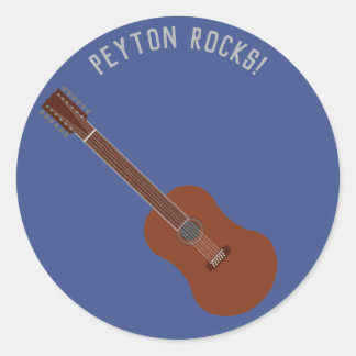 Gepersonaliseerde 12-snarige akoestische gitaar St Ronde Sticker