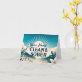 Gepersonaliseerde 12 Stap Clean & Sober Sobriety K Kaart (Gele Bloem)