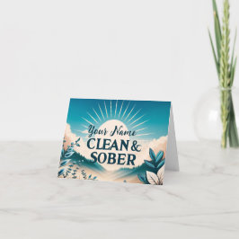 Gepersonaliseerde 12 Stap Clean & Sober Sobriety K Kaart