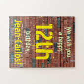 Gepersonaliseerde 12e verjaardag Puzzle Legpuzzel (Horizontaal)