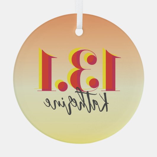 Gepersonaliseerde 13.1 halve marathon lopen glas ornament (Achterkant)