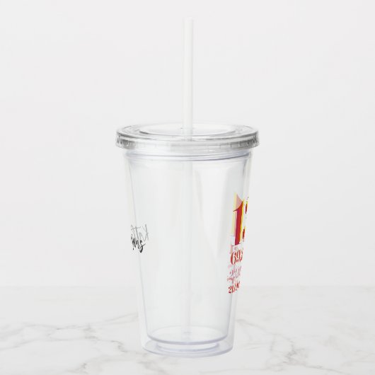 Gepersonaliseerde 13.1 Marathon Loopafstand Groen Acryl Drinkbeker (Rechts)