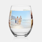 Gepersonaliseerde 13 fotocollage, uw aangepaste te wijnglas zonder voet (Links)