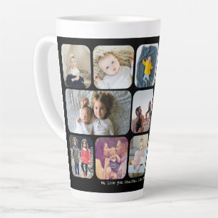 Gepersonaliseerde 13 foto's en tekst latte mok