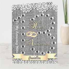 Gepersonaliseerde 13e Jubileum Kaart voor vrouw