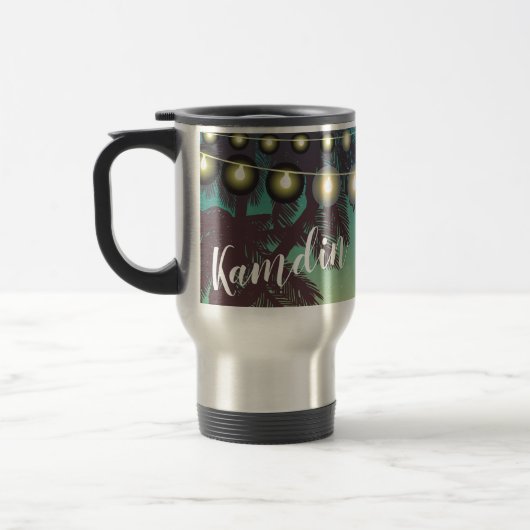 Gepersonaliseerde 15 ounce koffie mok Beach Sunset (Links)