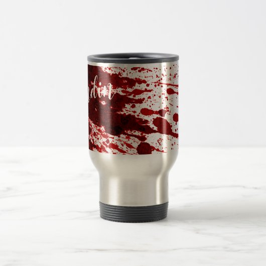 Gepersonaliseerde 15 ounce koffie mok Blood Splatt (Center)