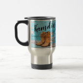 Gepersonaliseerde 15 ounce koffie mok Blue Wood Ba (Links)