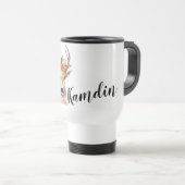 Gepersonaliseerde 15 ounce koffie mok boho hert Bu (Voorkant rechts)