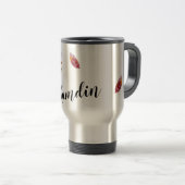 Gepersonaliseerde 15 ounce koffie mok boho hert Bu (Voorkant rechts)