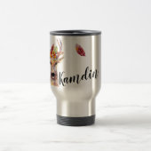 Gepersonaliseerde 15 ounce koffie mok boho hert Bu (Center)