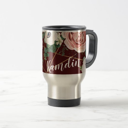 Gepersonaliseerde 15 ounce koffie mok Geometrische (Voorkant rechts)