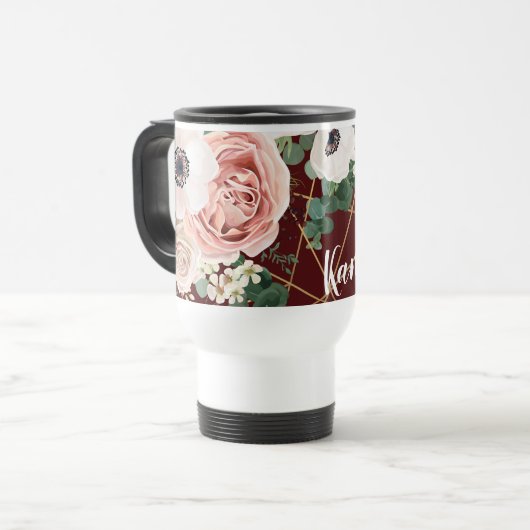 Gepersonaliseerde 15 ounce koffie mok Geometrische (Voorkant links)