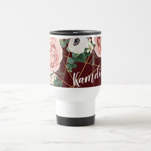 Gepersonaliseerde 15 ounce koffie mok Geometrische (Center)
